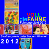 Vorderseite Fotobuch: Voll die Fahne, Straßengalerie unter blauem Himmel 2012
